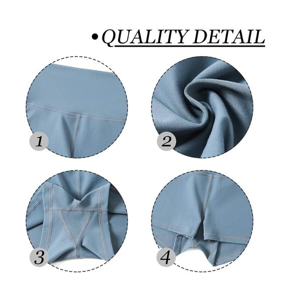 Womens 2"/7" High Waist Yoga Tummy Contrl Workout Running Biker Volleyball Shrts - Picture 6 of 7